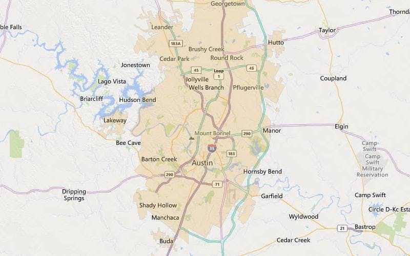 Austin Texas USDA Home Loan Eligible Areas