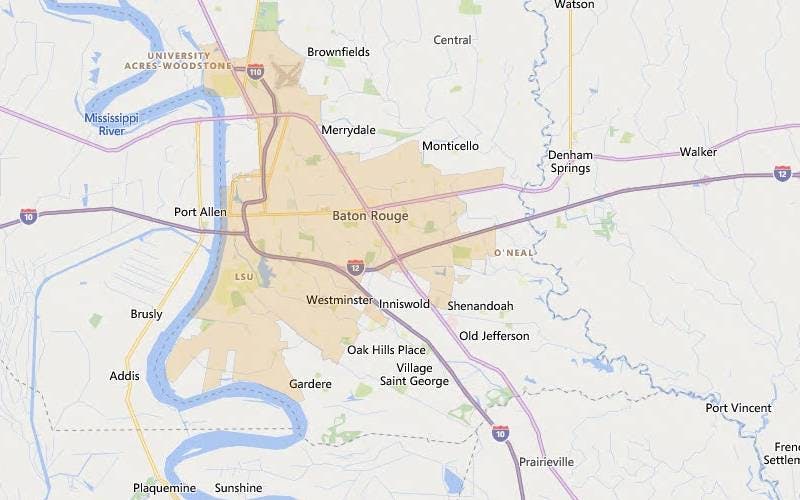Baton Rouge Louisiana USDA Map