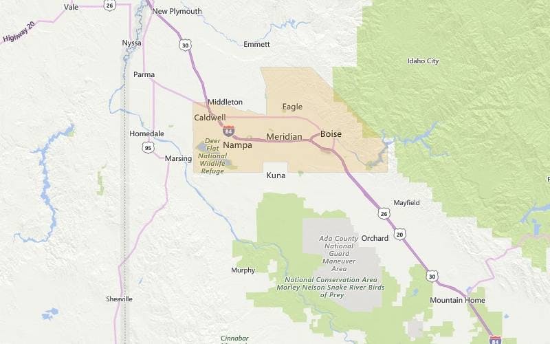 Boise Idaho USDA Map