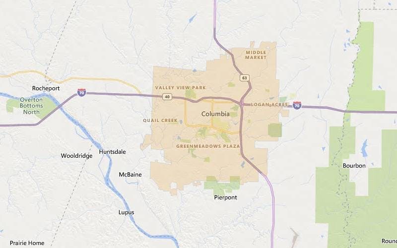 Columbia Missouri USDA Map