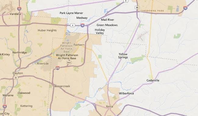 Dayton USDA Map