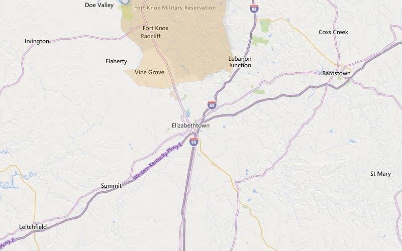 Elizabethtown Kentucky USDA Map