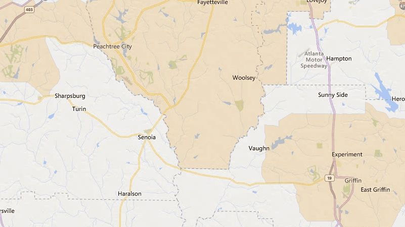 Fayetteville Georgia USDA eligible areas map