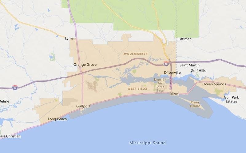 Gulfport Mississippi USDA Map