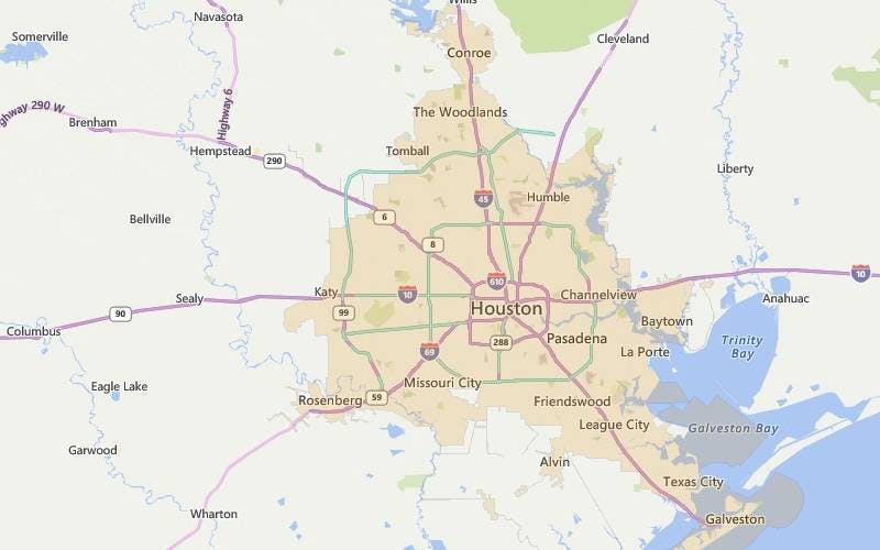 Houston Texas USDA Map
