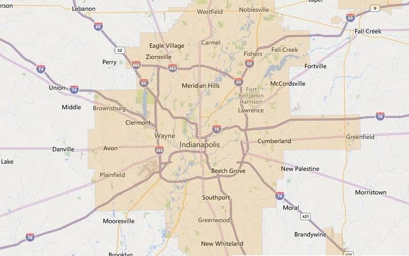 Indianapolis Indiana USDA home loan eligible areas