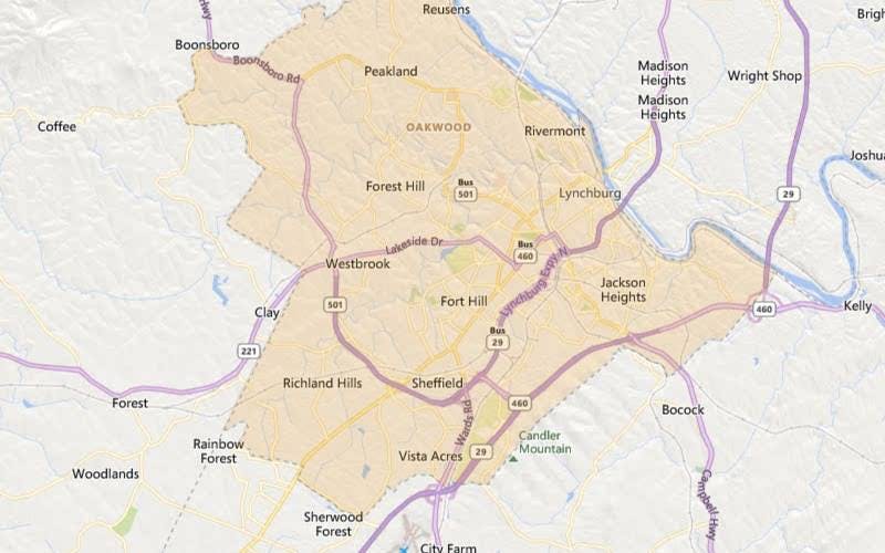 Lynchburg Virginia USDA home loan eligible areas