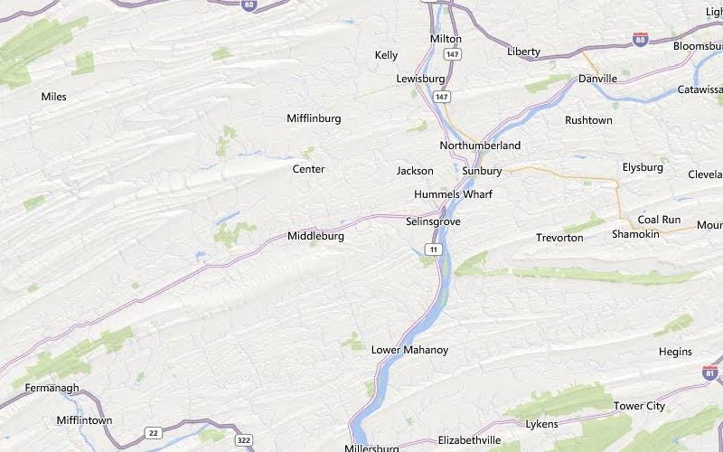 Middleburg Pennsylvania USDA Map