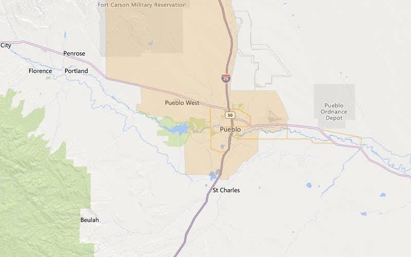 Pueblo Colorado USDA Map
