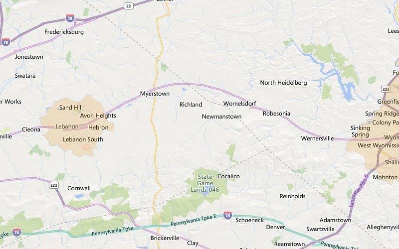 Richland Pennsylvania USDA Map
