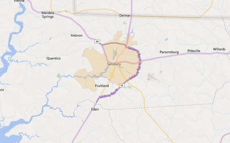 Salisbury Maryland USDA home loan eligible area map