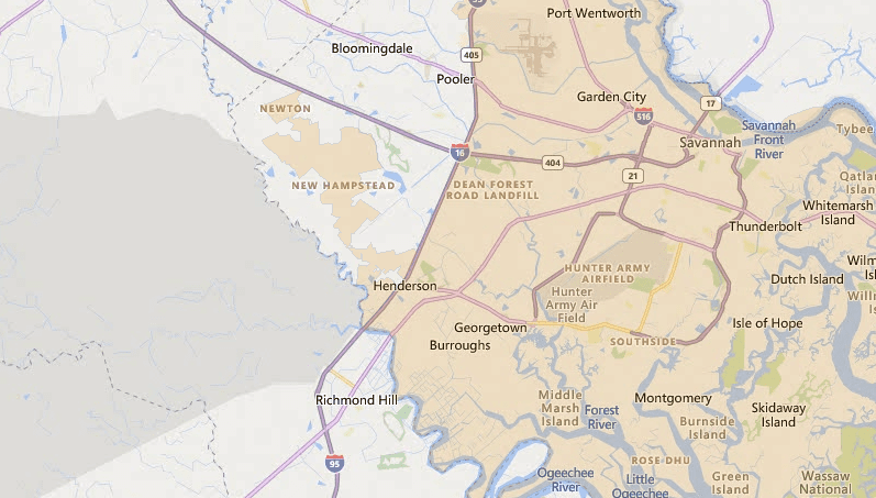 Savanna Georgia USDA Map