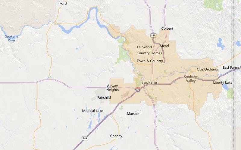 Spokane Washington USDA home loan eligible areas