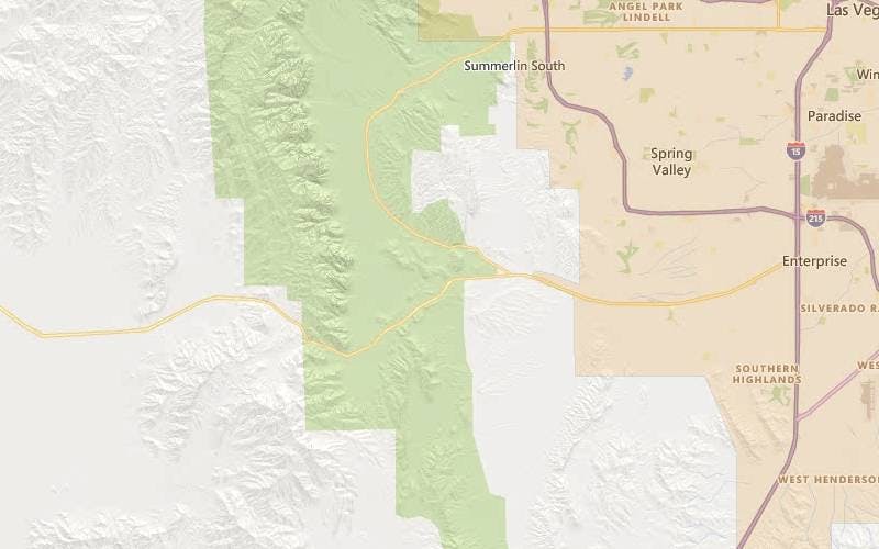 Spring Valley Nevada USDA home loan eligible areas map