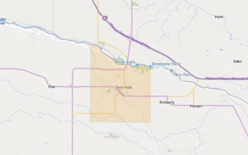 Twin Falls Idaho USDA Map