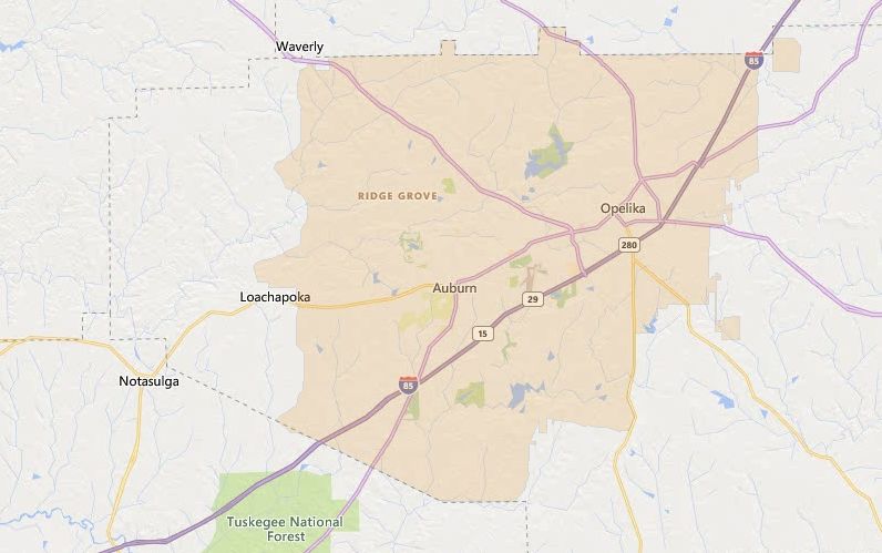 Auburn Alabama USDA home loan eligible areas