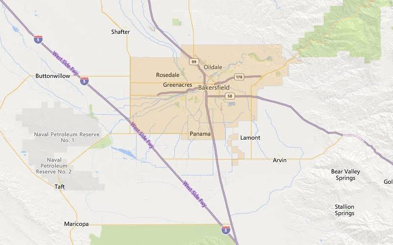 Bakersfield California USDA home loan eligible areas