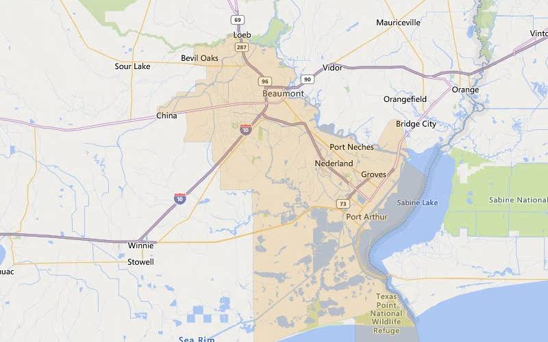 Beaumont Texas USDA Home Loan Eligible Areas