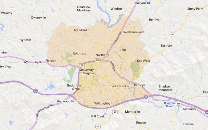 Charlottesville Virginia USDA home loan eligible areas
