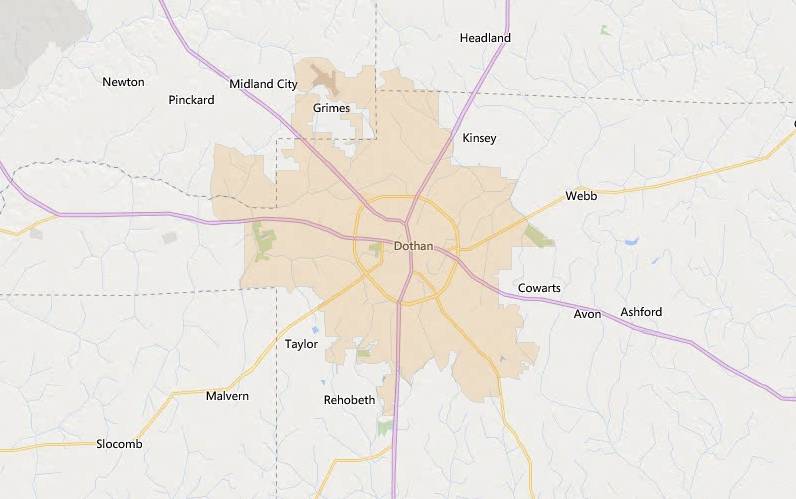 Dothan Alabama USDA Home Loan Eligible Areas