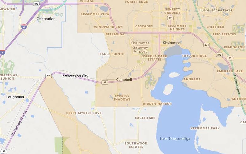 Kissimmee Florida USDA home loan eligible areas
