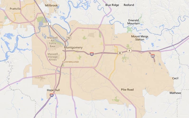 Montgomery Alabama USDA home loan eligible areas