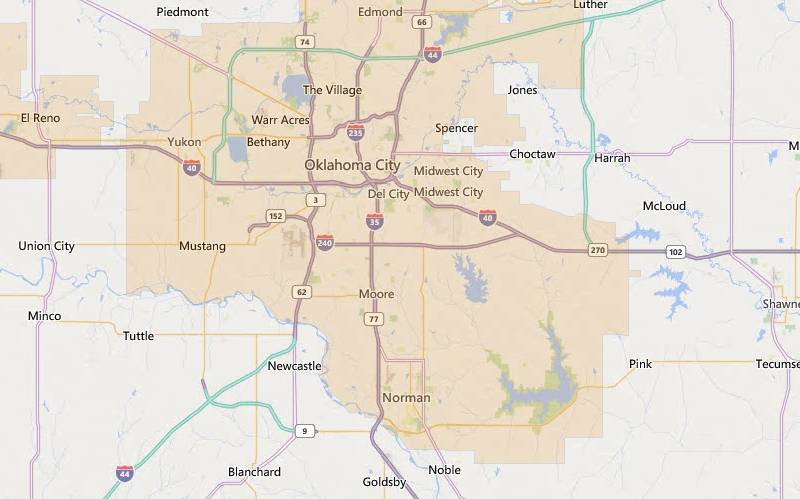 Oklahoma City USDA Loan Eligible Areas