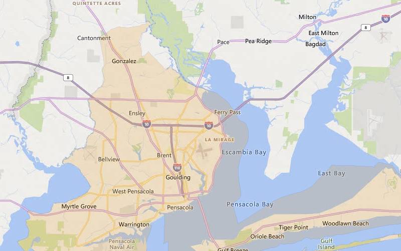 Pensacola Florida USDA Home Loan Eligible Areas