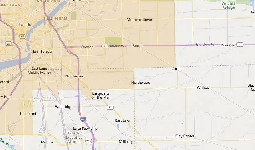 Toledo Ohio USDA loan areas
